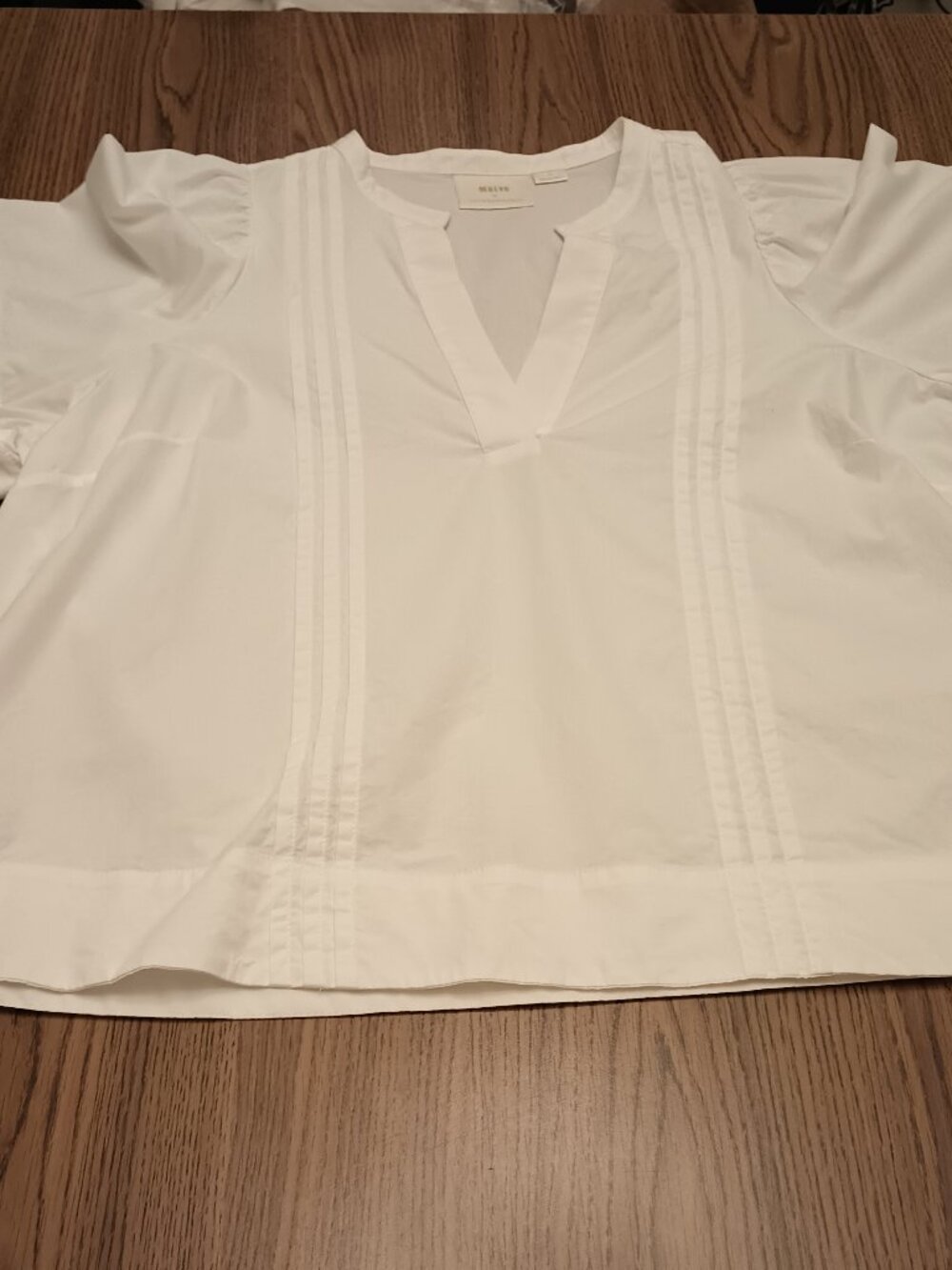 Anthropologie Maeve Size 2X White Short Sleeve Top